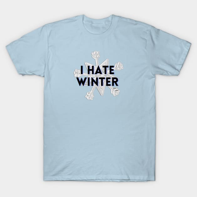 I HATE WINTER T-Shirt by EmoteYourself